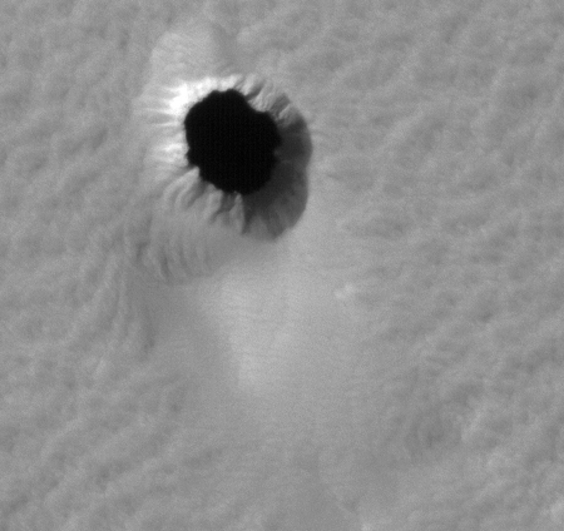 cavern opening on Mars