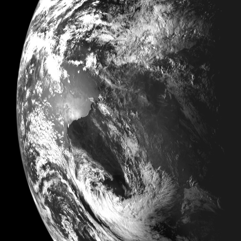Earth from lunar probe