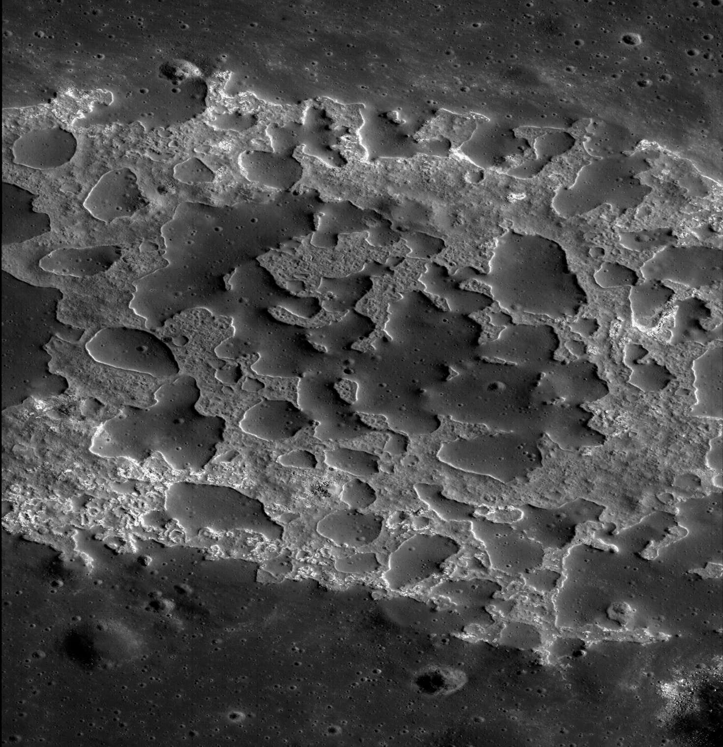 Ina crater on the moon