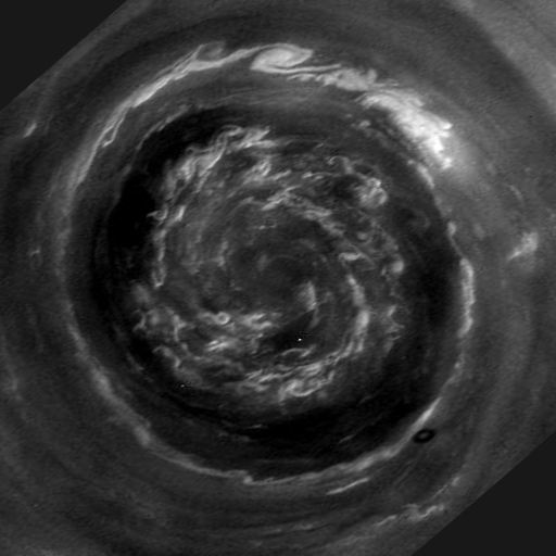 Saturn's north polar vortex (an animation) 